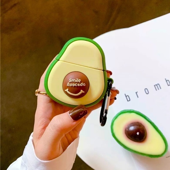 Smile AVOCADO Silicone 3D airPod Case - Picture 1 of 10